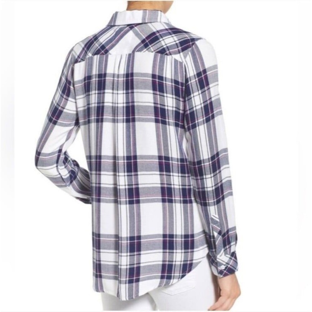 Revolve Rails Hunter Plaid Button Down Shirt Whit… - image 6